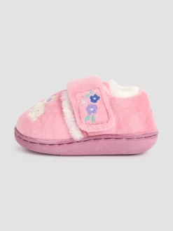 Roze met konijnen - JoJo Maman Bébé - Pantoffelschoenen met eenhoorn