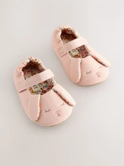 Roze met konijnen - Mary Jane pantoffels