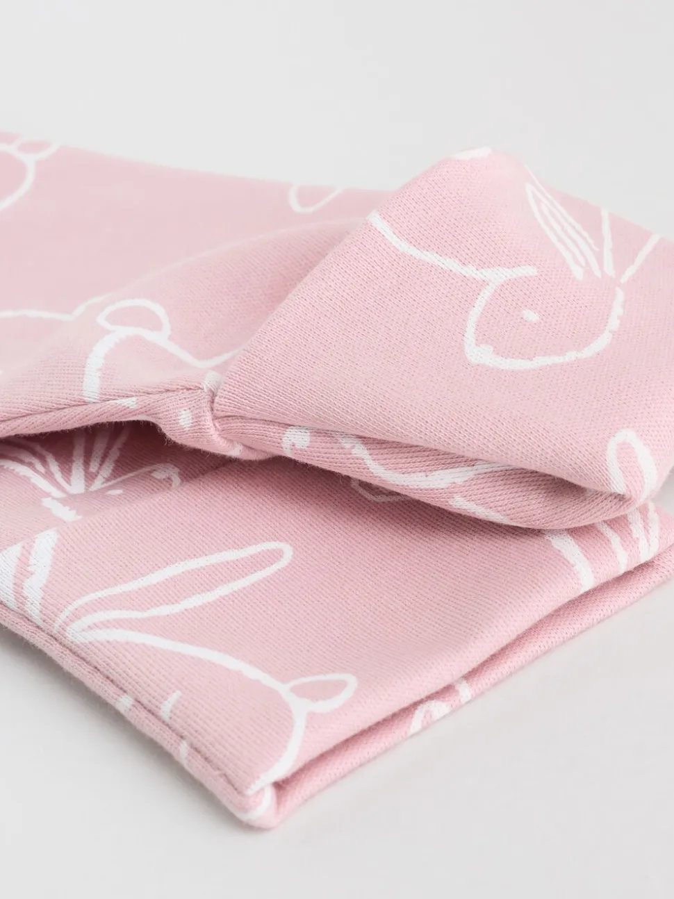 Roze met konijnen - Verpakking van 3 babyslaappakjes met tweewegrits (0 mnd - 2 jr)