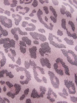 Roze met luipaardprint - Jeans met wijde pijpen (3-16 jr)