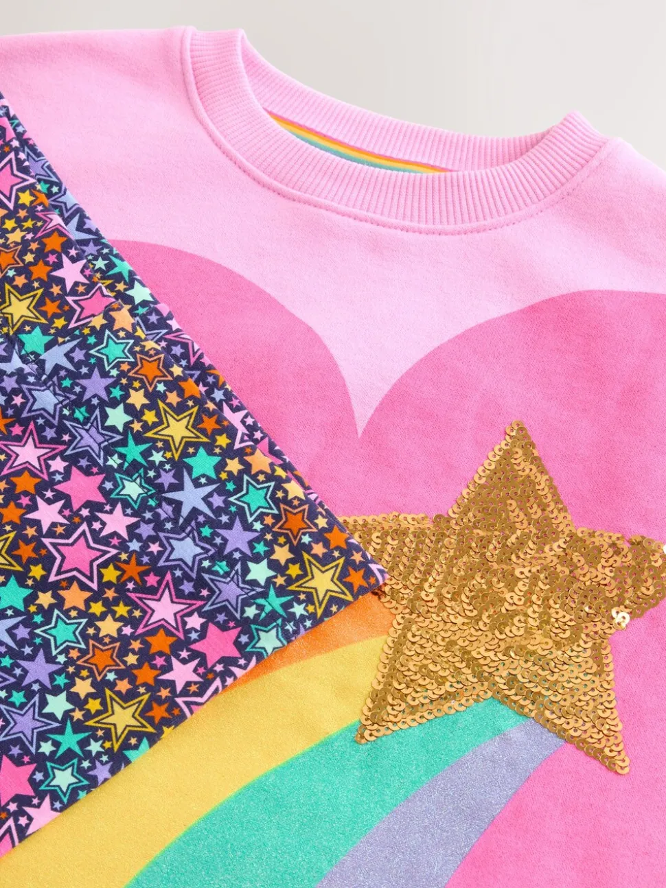 Roze met regenbooghartjes - Little Bird by Jools Oliver 2 Piece Jumper and Leggings Set