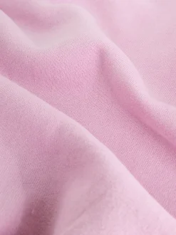 Roze met slogan - Set van sweatshirt en joggingbroek met wijde pijpen (3-16jr)