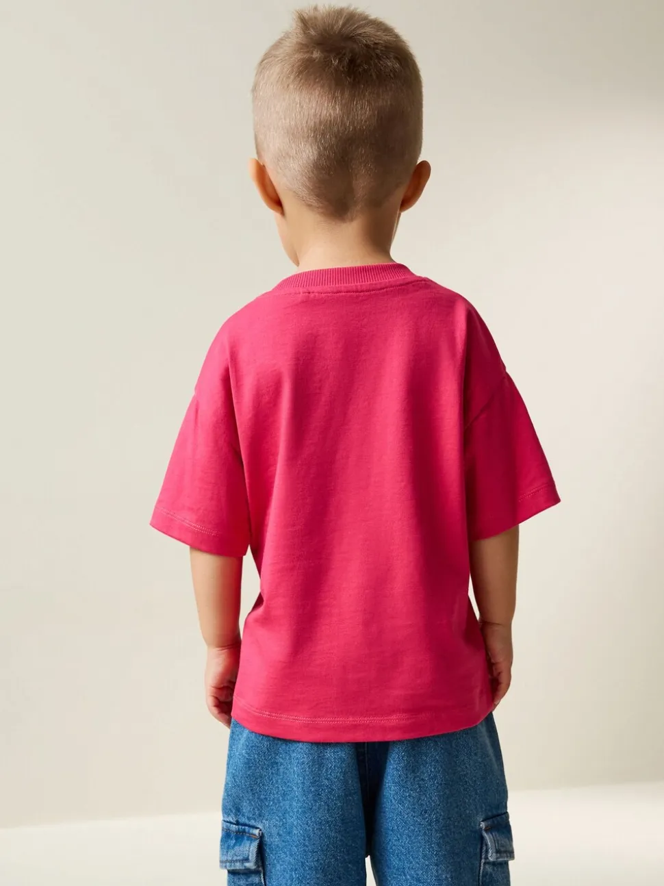 Roze met smiley - Short Sleeve Small Graphic T-Shirt (3mths-7yrs)