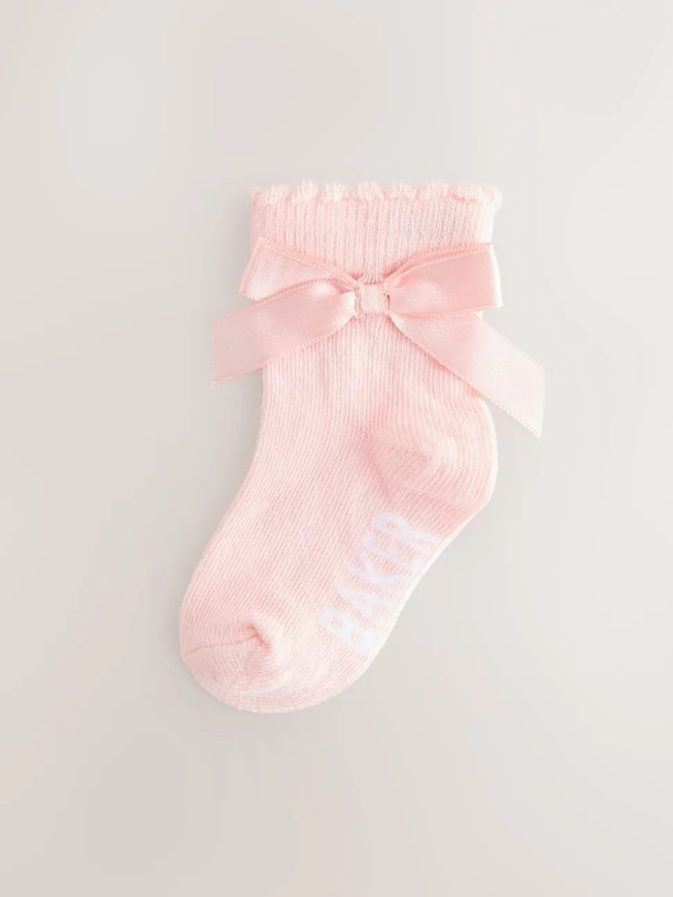 Roze met strik - Baker by Ted Baker Meisjes Sokken verpakking van 5