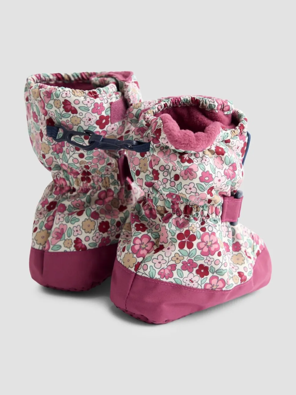 Roze met vrolijke print - JoJo Maman Bébé laarsjes met fleecevoering