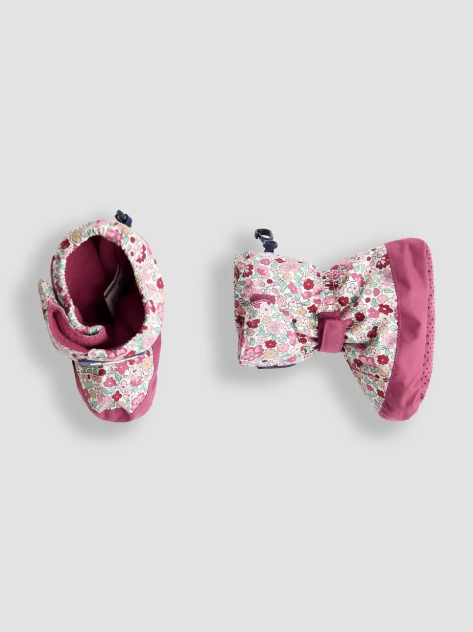 Roze met vrolijke print - JoJo Maman Bébé laarsjes met fleecevoering