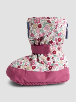 Roze met vrolijke print - JoJo Maman Bébé laarsjes met fleecevoering