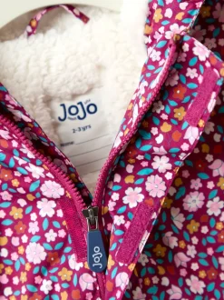 Roze met vrolijke print - JoJo Maman Bébé Lined Parka