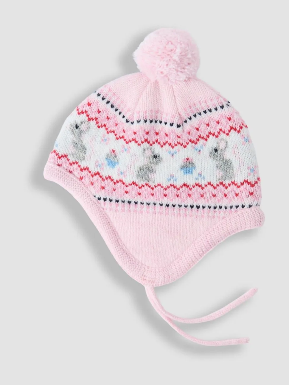 Roze muis - JoJo Maman Bébé - Fairisle-muts