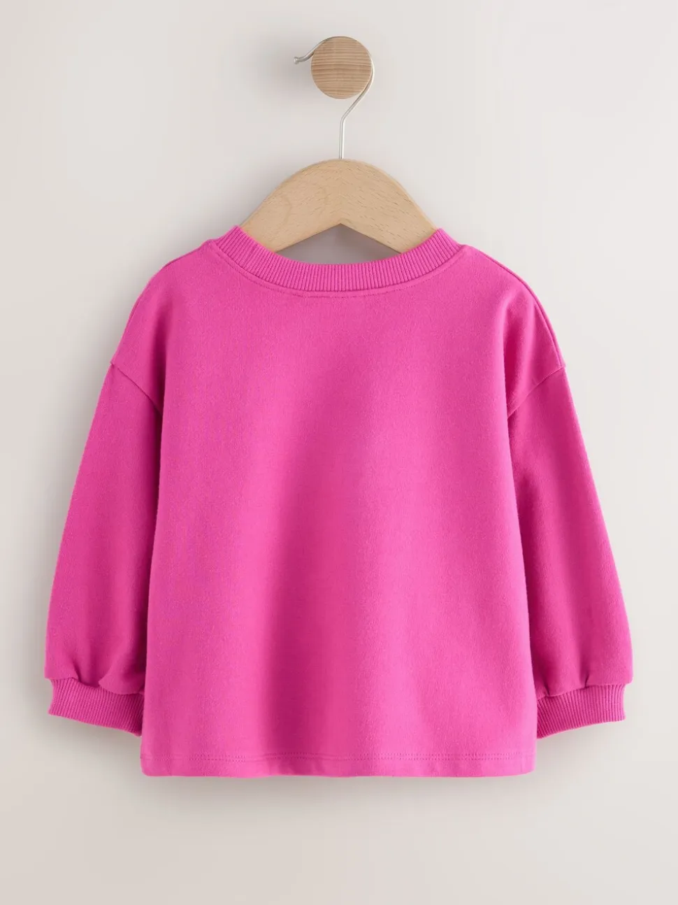 Roze regenboog met wolk en figuurtje - T-shirt met lange mouwen (3 mnd-7 jr)