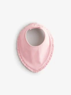 Roze ruches - Verpakking met 3 babyslabbetjes