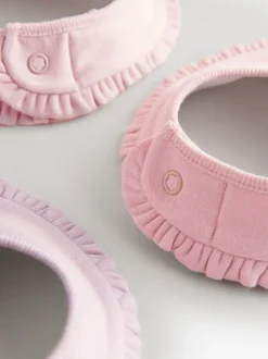 Roze ruches - Verpakking met 3 babyslabbetjes