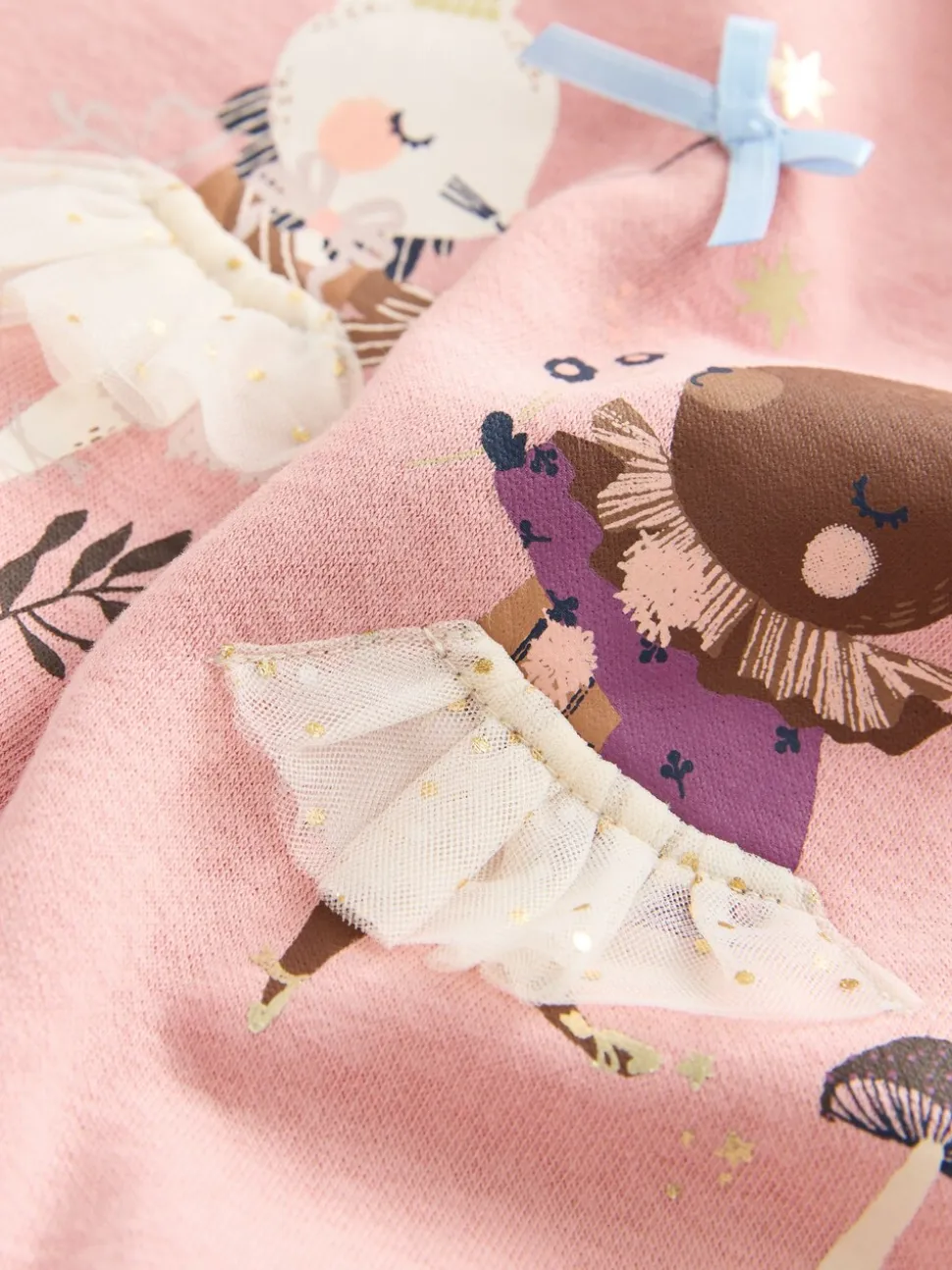 Roze sprookjesfiguren - Sweatshirt met ronde hals (3 mnd-7 jr)