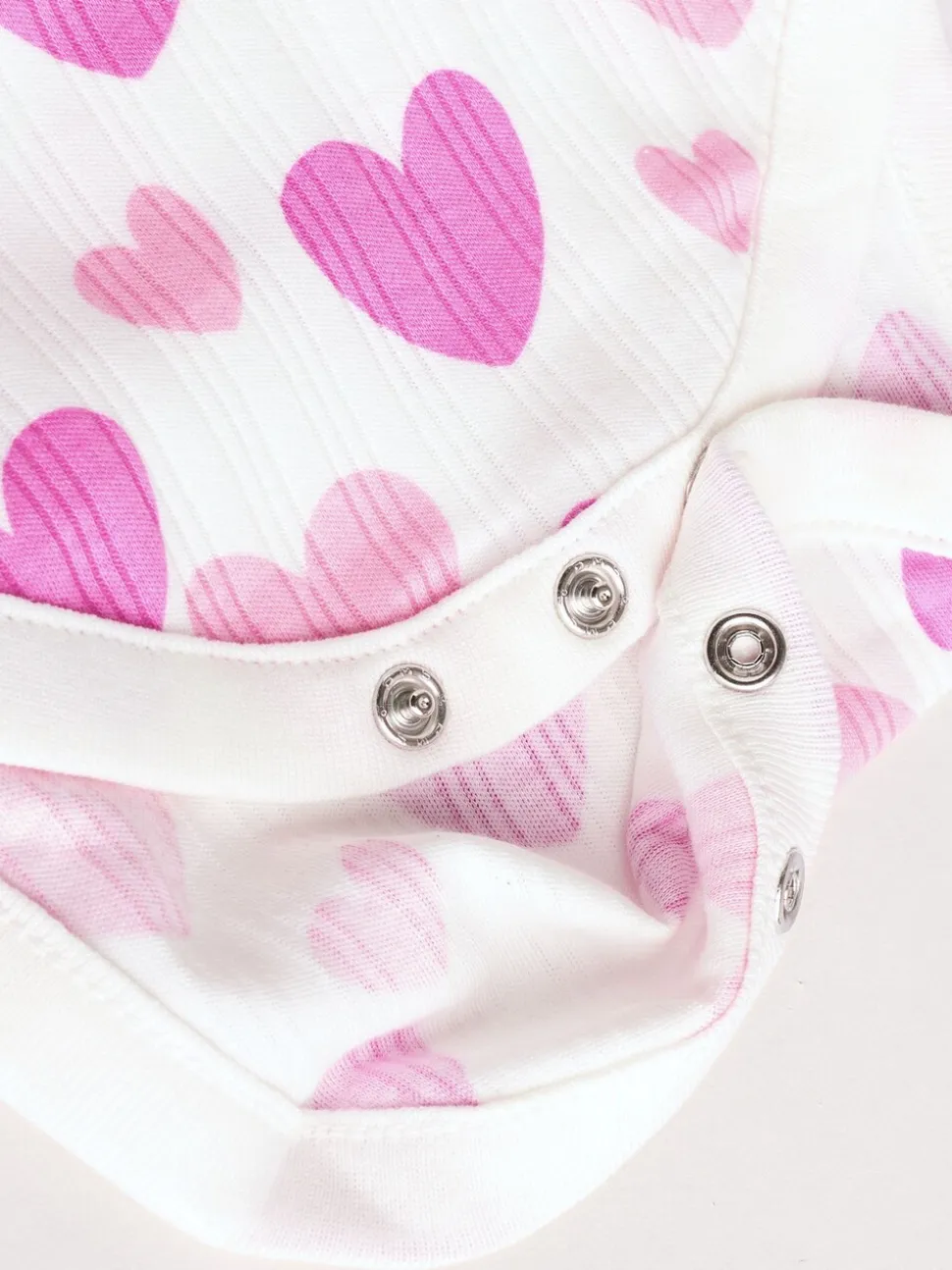 Roze ster - Set van 5 babyrompertjes met lange mouwen