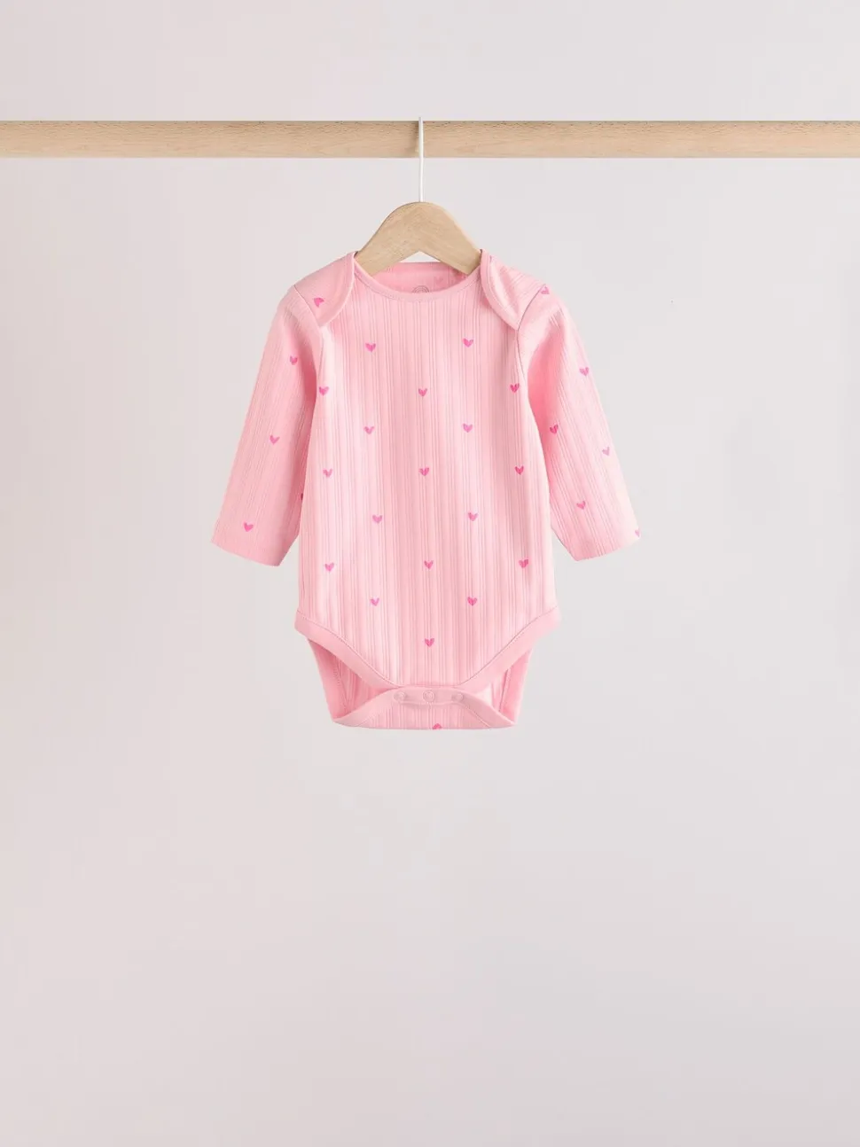 Roze ster - Set van 5 babyrompertjes met lange mouwen