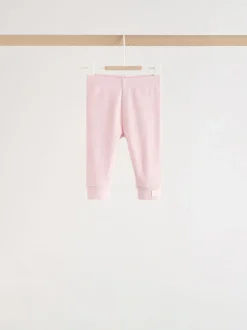 Roze streep - 6 -delige set van top met lange mouwen en leggings (0mnd -3jr)