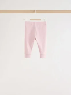 Roze streep - 6 -delige set van top met lange mouwen en leggings (0mnd -3jr)