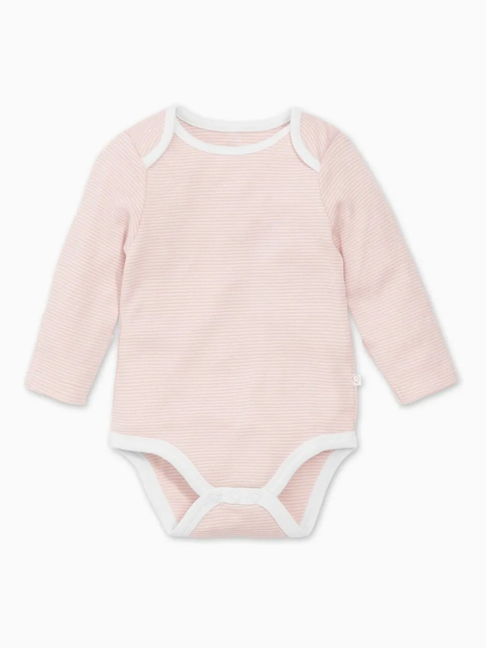 Roze streep - MORI Lange Mouw Envelope Hals Bodysuit