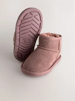 Roze waterafstotend - Suède instaplaarzen