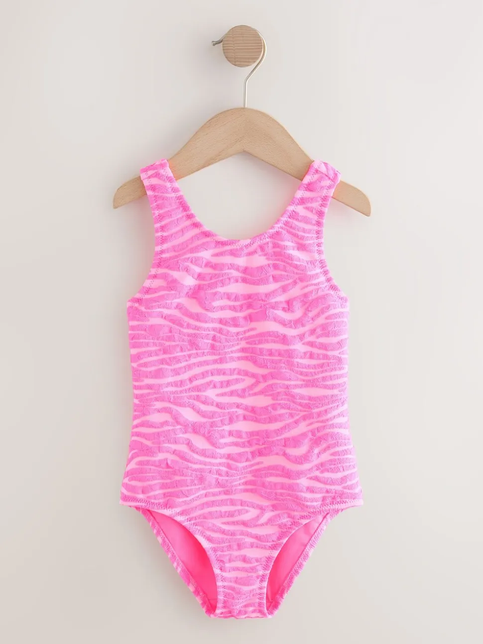 Roze zebraprint - Crinkle Swimsuit (3-16yrs)