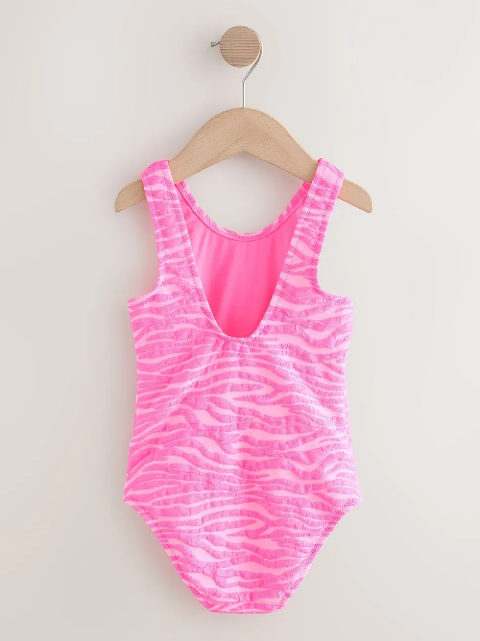 Roze zebraprint - Crinkle Swimsuit (3-16yrs)