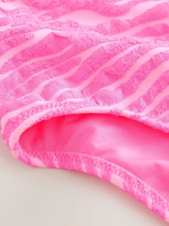 Roze zebraprint - Crinkle Swimsuit (3-16yrs)