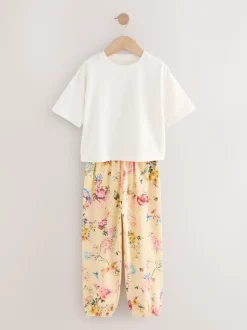 Roze/blauw - Floral Pyjamas 3 Pack (3-16yrs)
