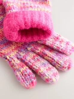 Roze/blauw - Set van beanie, handschoenen en colsjaal (3-13jr)