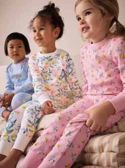 Roze/blauw - Verpakking van 3 knusse pyjama's (9 mnd-16 jr)