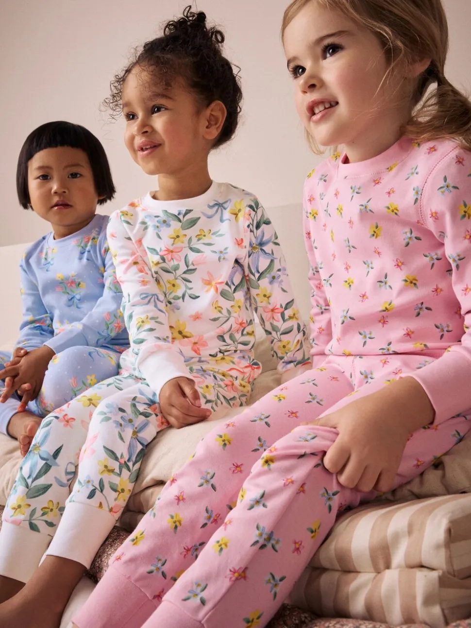 Roze/blauw - Verpakking van 3 knusse pyjama's (9 mnd-16 jr)