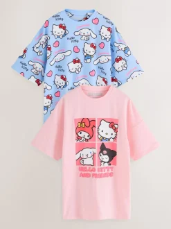 Roze/blauw - Verpakking van 2 Hello Kitty nachthemden (2-16jr)