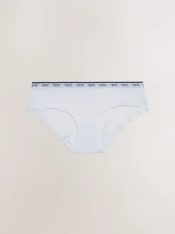 Roze/blauw gestreept - 4 Katoenen slipjes met logotailleband
