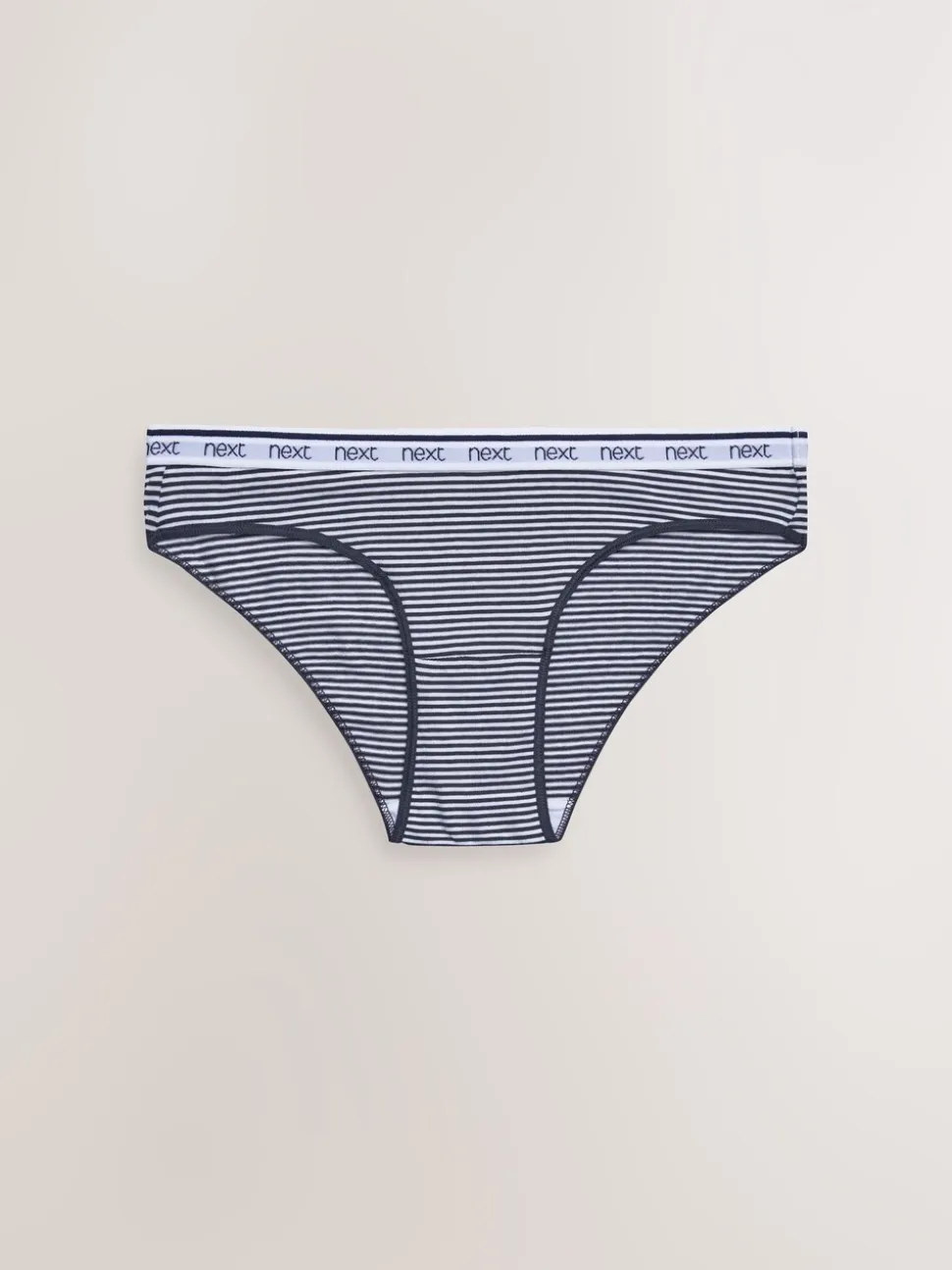 Roze/blauw gestreept - 4 Katoenen slipjes met logotailleband