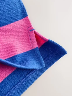 Roze/blauw gestreept - Getextureerde top met lange mouwen (3-16jr)
