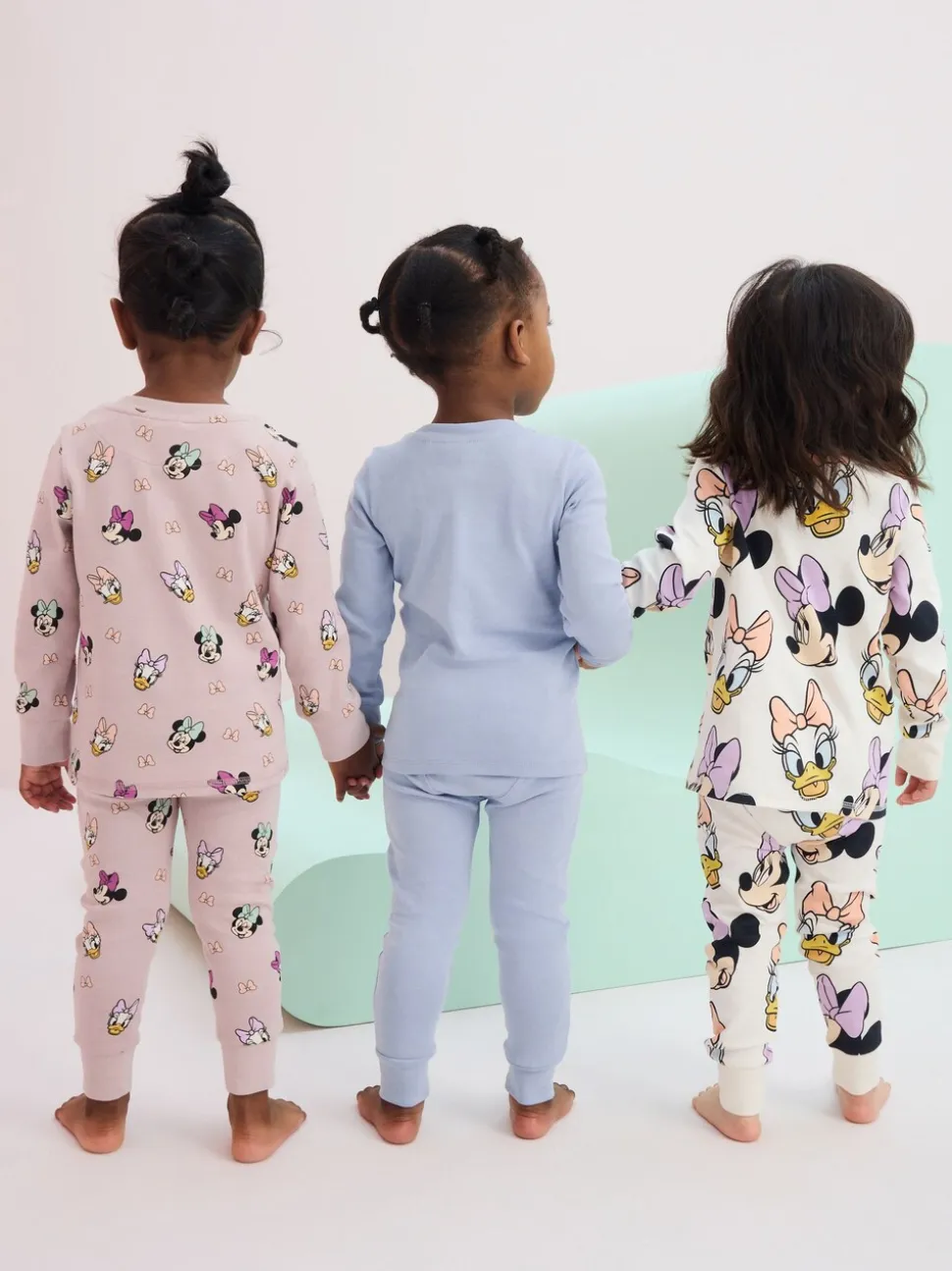 Roze/blauw/wit - Minnie Mouse knusse pyjama's verpakking van 3 (9mnd -12jr)