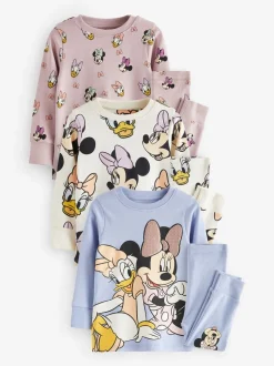 Roze/blauw/wit - Minnie Mouse knusse pyjama's verpakking van 3 (9mnd -12jr)