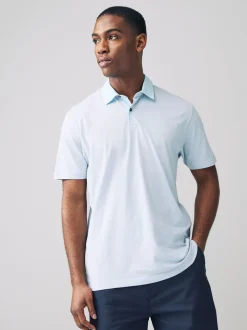 Roze/blauw/wit geweven kraag - Set van 3 jersey poloshirts met korte mouwen