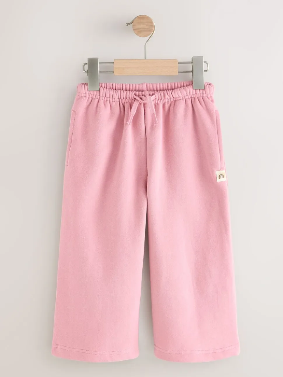 Roze/bordeauxrood/beigegrijs - Set van 3 joggingbroeken met wijde pijpen (3mnd-7jr)