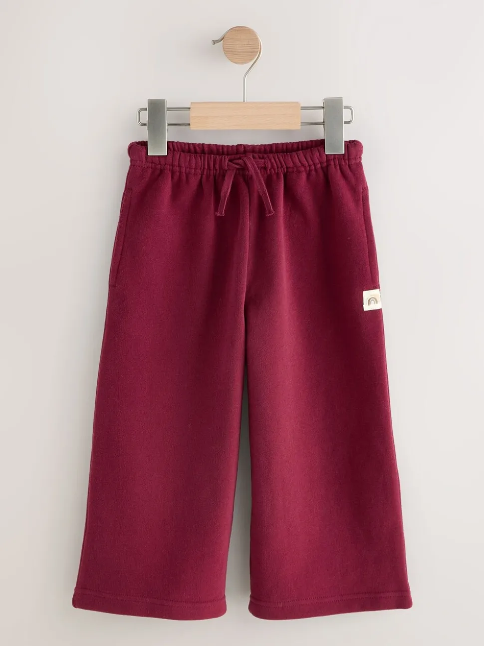 Roze/bordeauxrood/beigegrijs - Set van 3 joggingbroeken met wijde pijpen (3mnd-7jr)