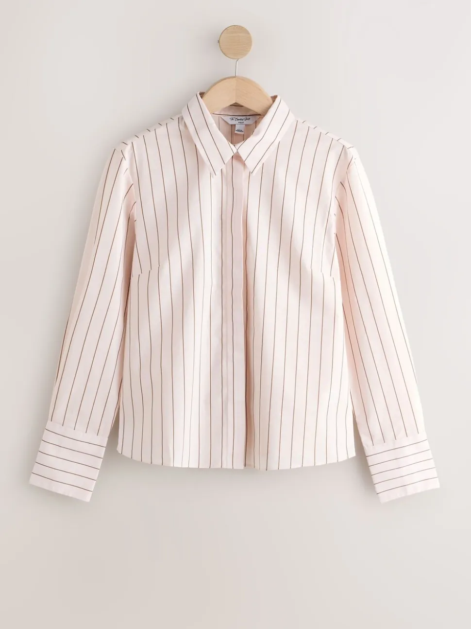 Roze/bruin - Fitted Stretch Essential Long Sleeve Shirt