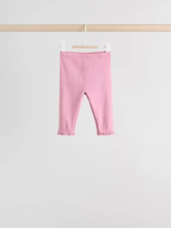 Roze/bruin/hart - Verpakking van 4 babyleggings (0 mnd -2 jr)