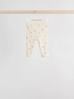 Roze/bruin/hart - Verpakking van 4 babyleggings (0 mnd -2 jr)
