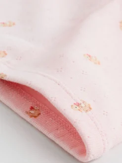 Roze/bruin/hart - Verpakking van 4 babyleggings (0 mnd -2 jr)