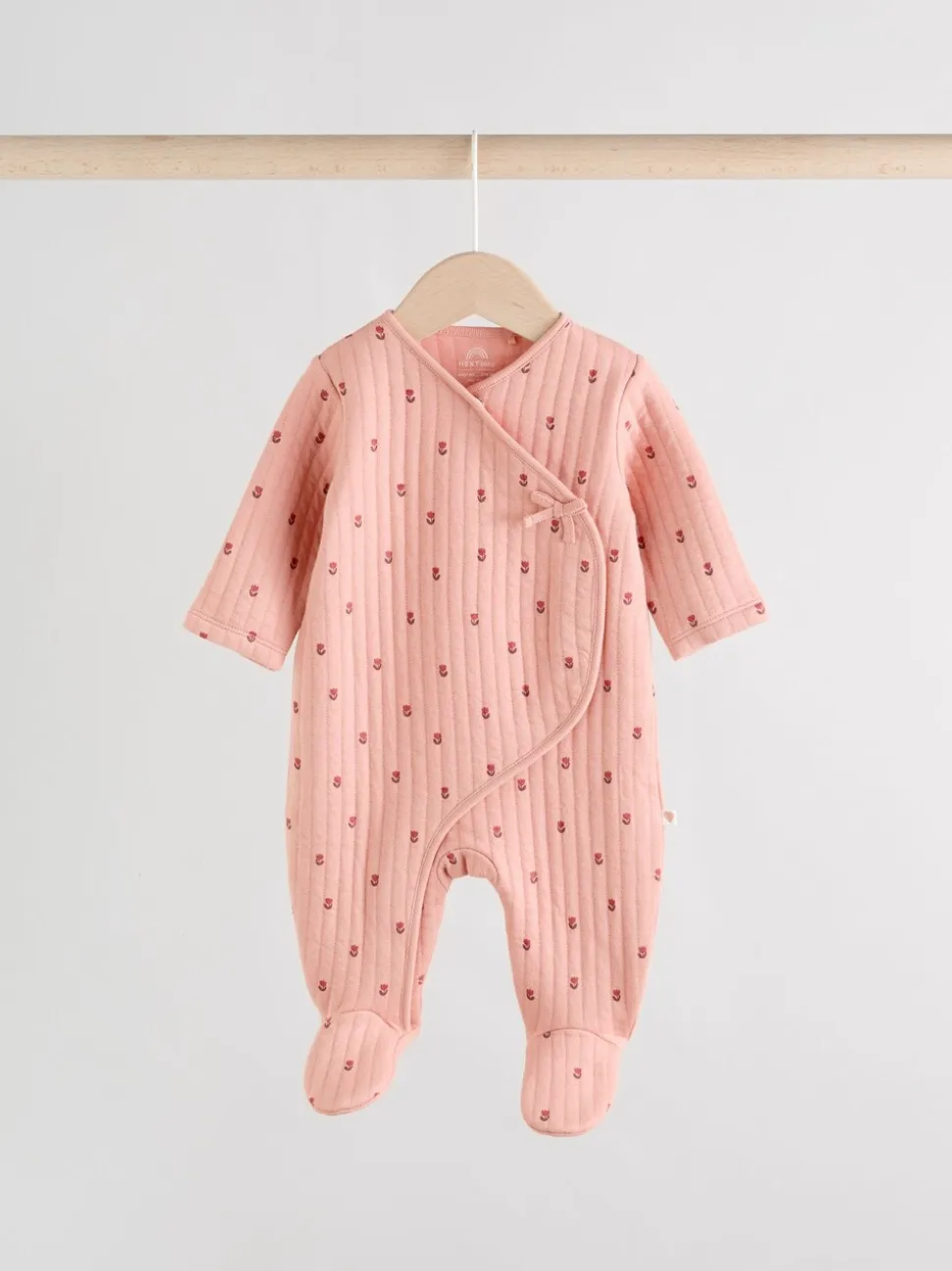 Roze/crème - Quilted Baby Sleepsuits 2 Pack