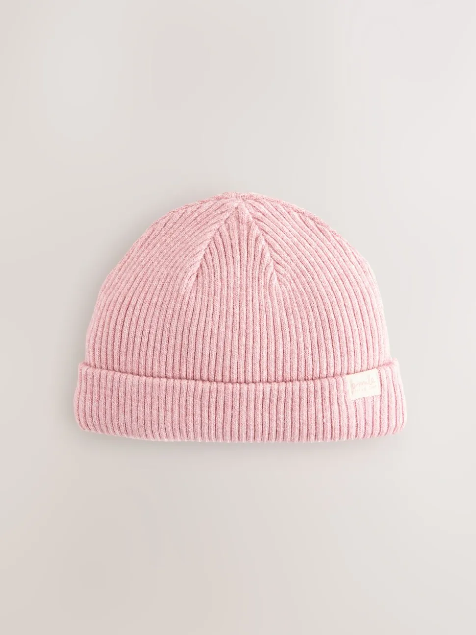 Roze/crème - Set van 2 gebreide babymutsen met kabelpatroon (0mnd-2jr)