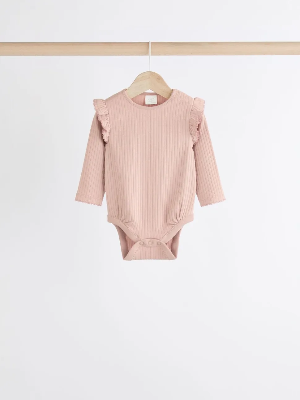 Roze/crème - Verpakking van 4 babyrompers met lange mouwen en ruches (0mnd-2jr)