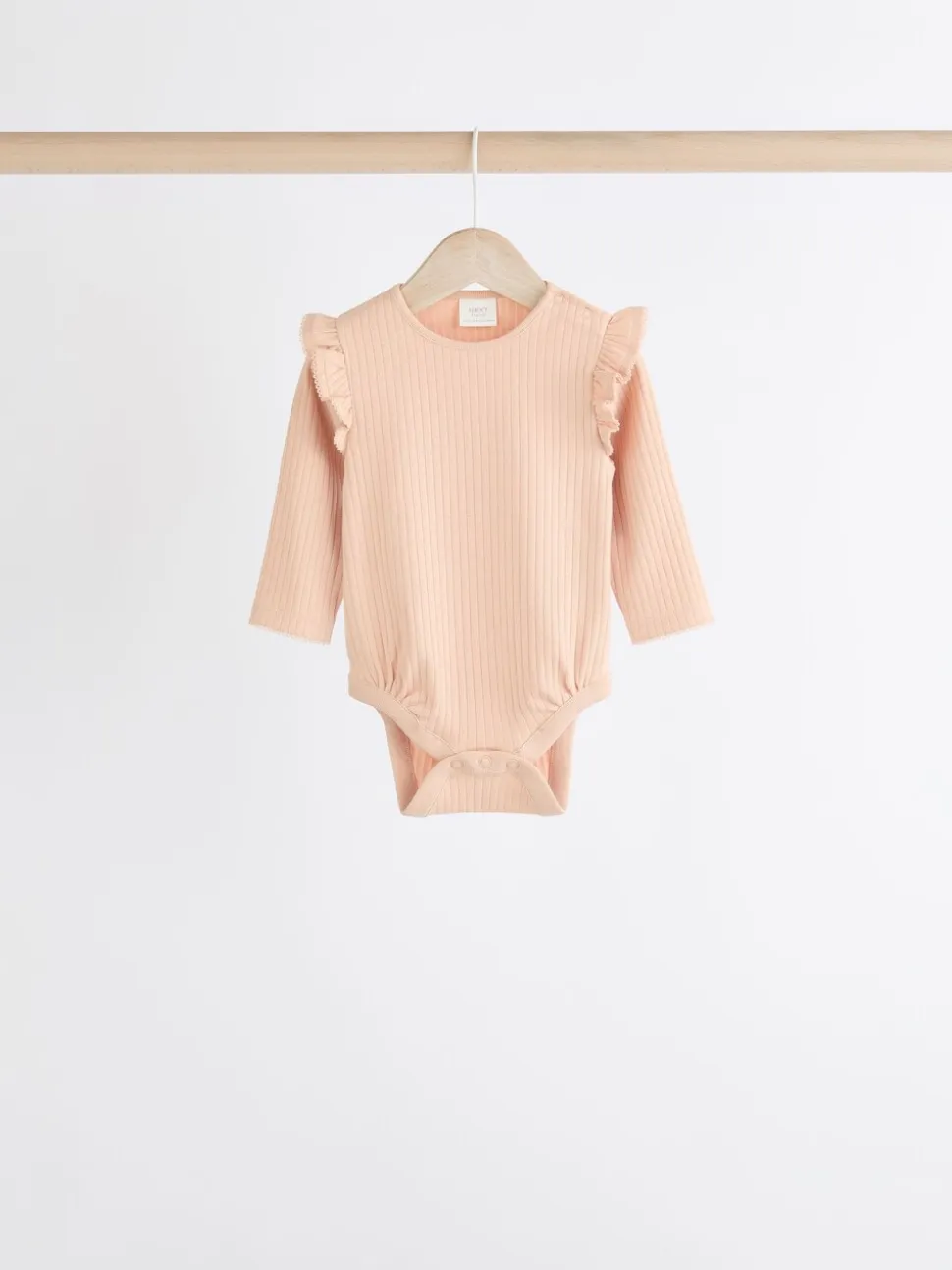 Roze/crème - Verpakking van 4 babyrompers met lange mouwen en ruches (0mnd-2jr)