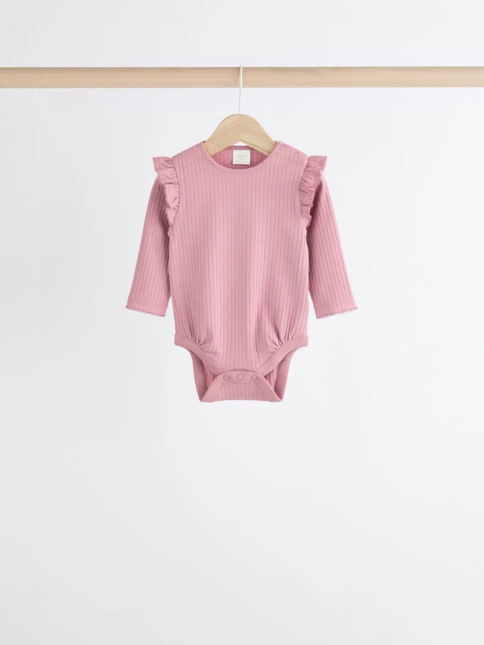 Roze/crème - Verpakking van 4 babyrompers met lange mouwen en ruches (0mnd-2jr)