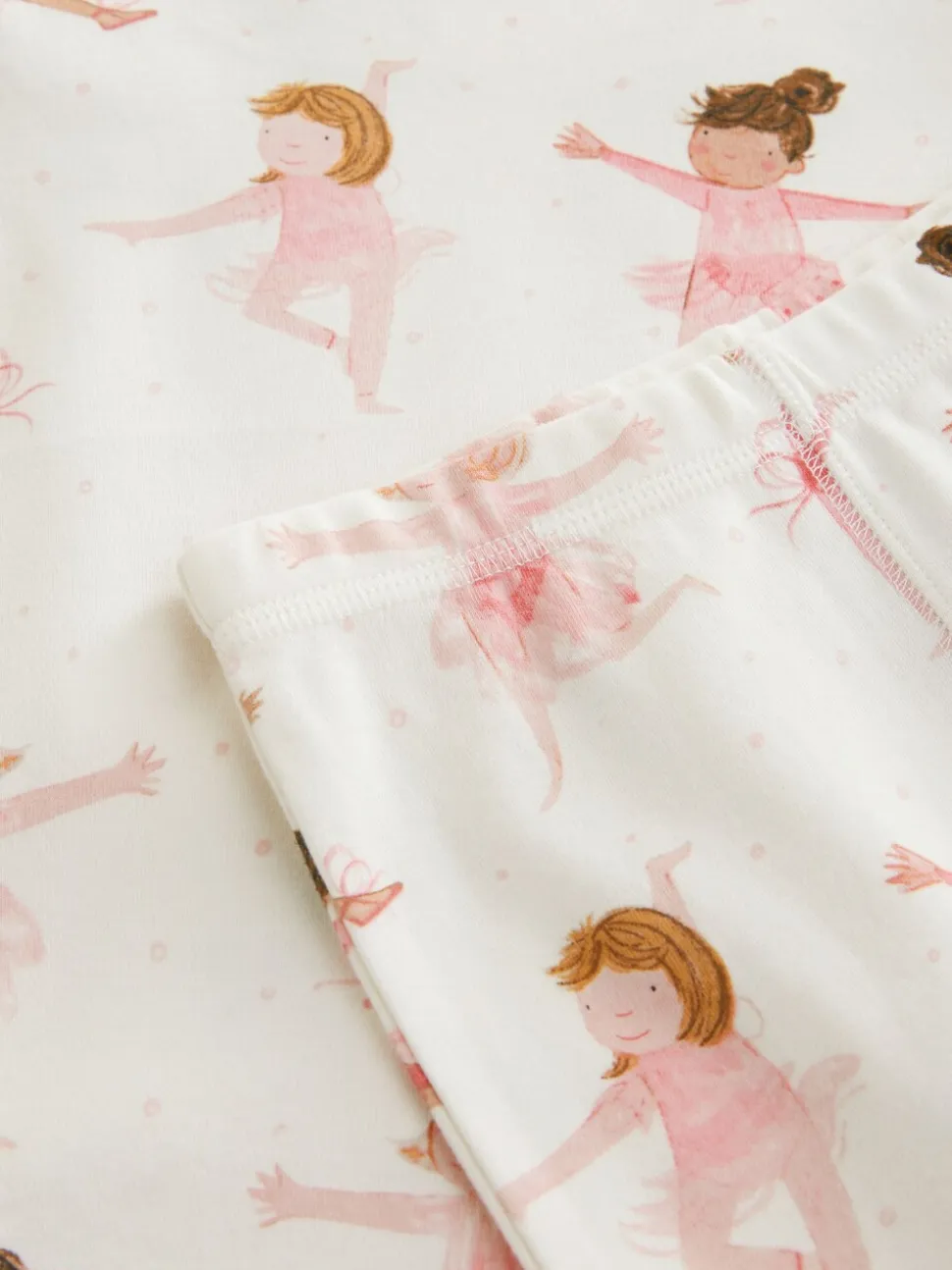 Roze/crème ballerina - Knus pyjama met lange mouwen 3 Pack (9maanden -12jaar)