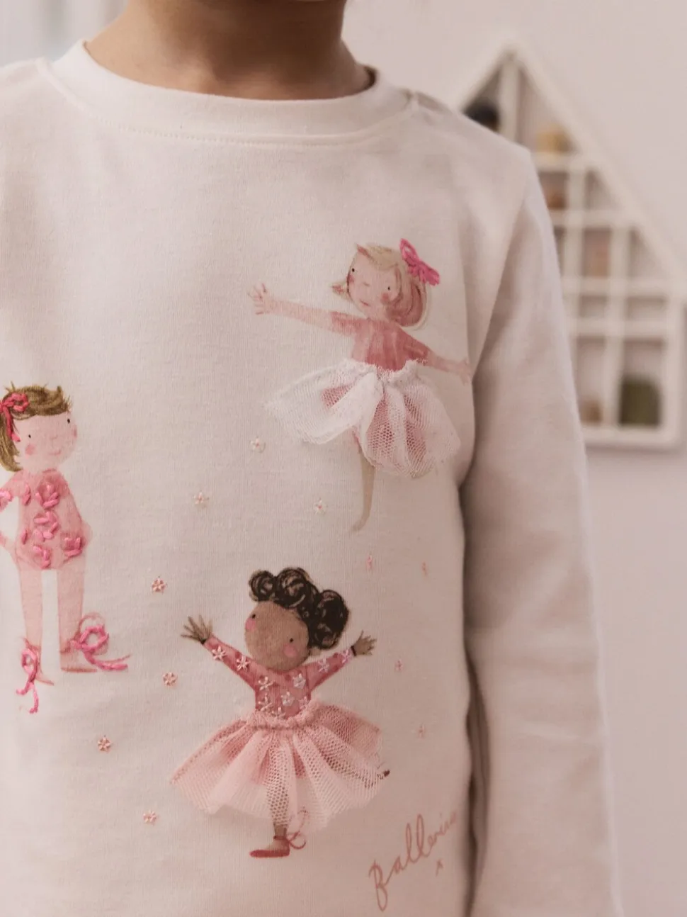 Roze/crème ballerina - Knus pyjama met lange mouwen 3 Pack (9maanden -12jaar)